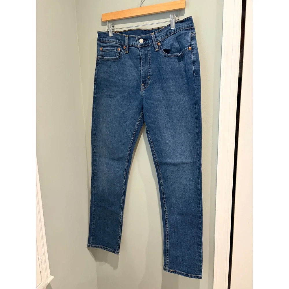 Levis 511 Slim Fit Jeans Mens 34x32 Medium Wash Blue Stretch Denim 04511-2595